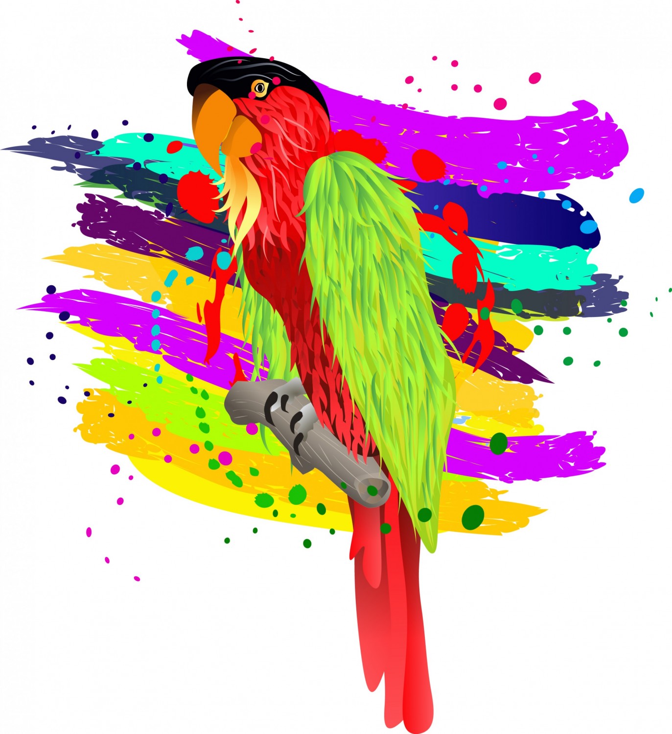 cute bird parrot illustration